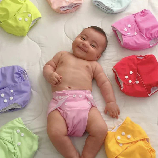 Reuseable & Washable Baby Diapers with 6 Free Inners