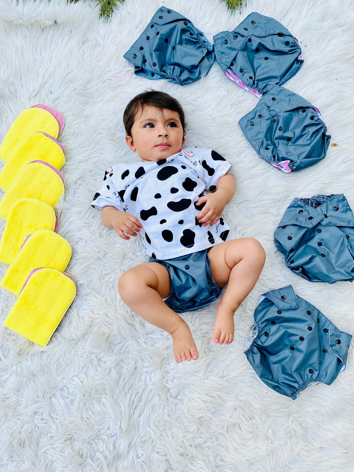 Reuseable & Washable Baby Diapers with 6 Free Inners