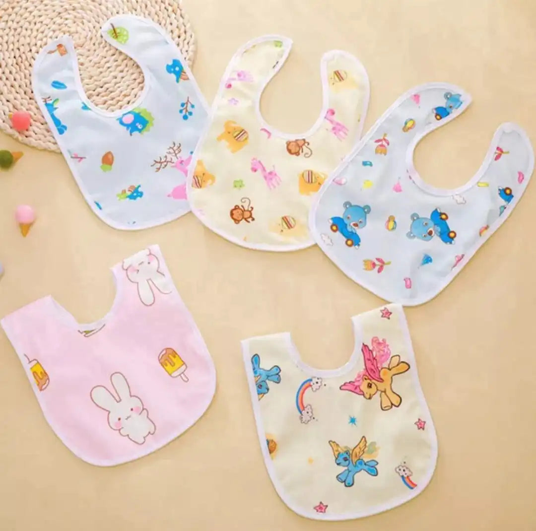 Baby Bibs Fancy Pack of 3 Baby Waterproof Bibs with Plastic Sheet Baby Velvet Soft Bibs with Plastic Sheet Water resistant Velvet Baby Bib Baby Apron
