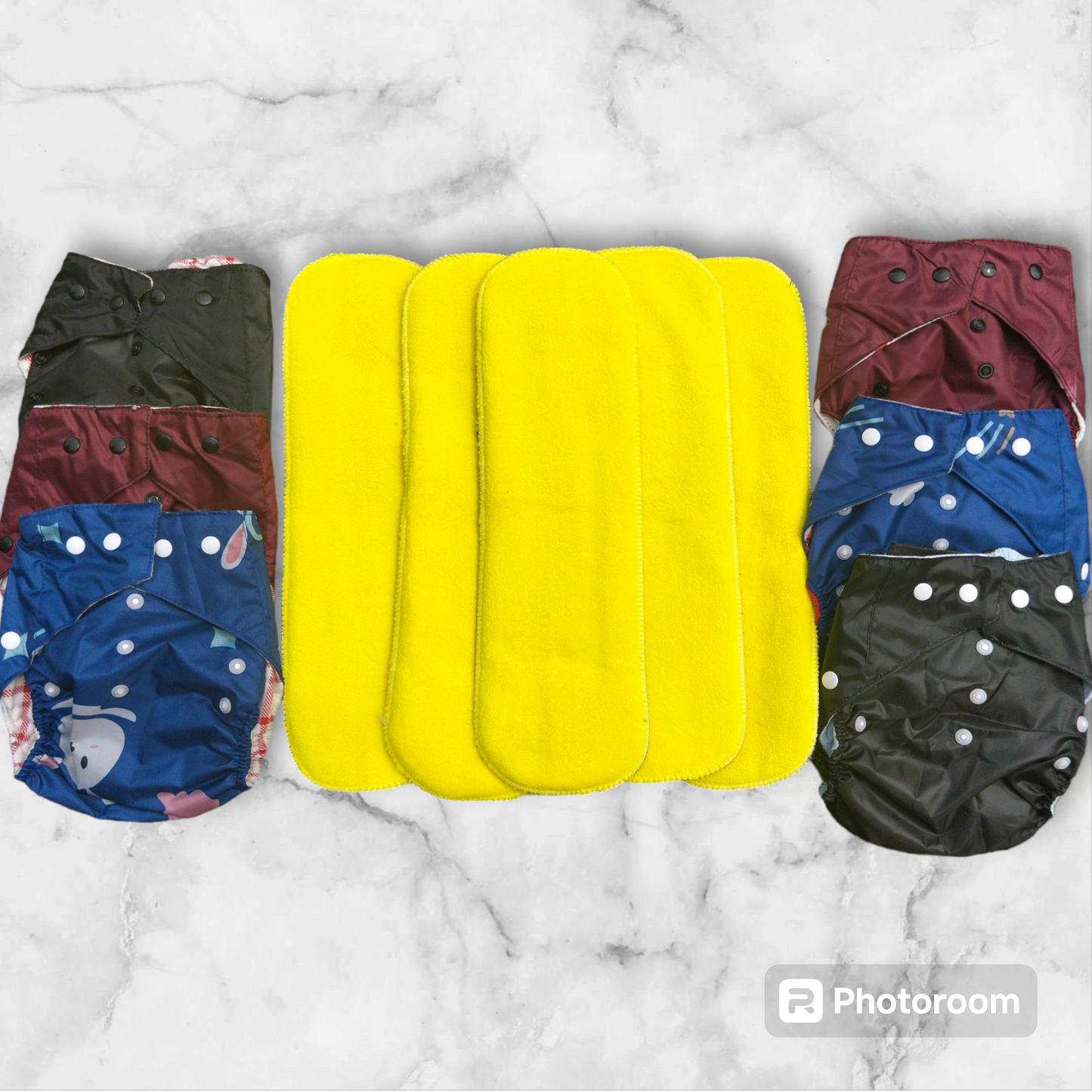 Reuseable & Washable Baby Diapers with 6 Free Inners