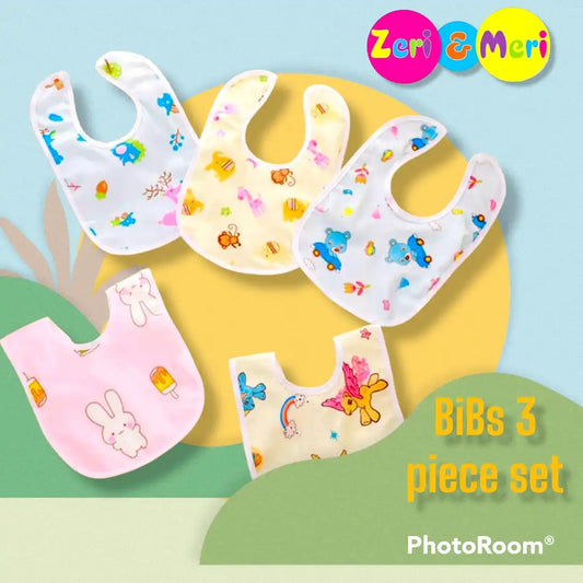 Baby Bibs Fancy Pack of 3 Baby Waterproof Bibs with Plastic Sheet Baby Velvet Soft Bibs with Plastic Sheet Water resistant Velvet Baby Bib Baby Apron