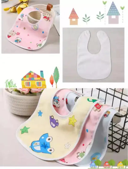 Baby Bibs Fancy Pack of 3 Baby Waterproof Bibs with Plastic Sheet Baby Velvet Soft Bibs with Plastic Sheet Water resistant Velvet Baby Bib Baby Apron