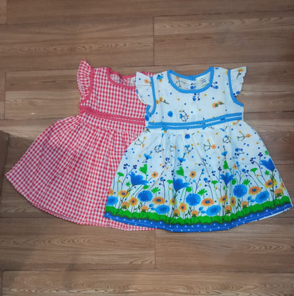 Baby Girl Frocks Pack Of 2 (Random Design) 1 Year TO 8 Year size