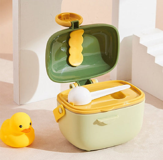 Milk Pow-der Storage Food Containers Portable Milk Pow-der Air Tight Containers with Spoon Milk Feeding Storage Boxes Milk Dispenser Infant Baby Food Storage Containers